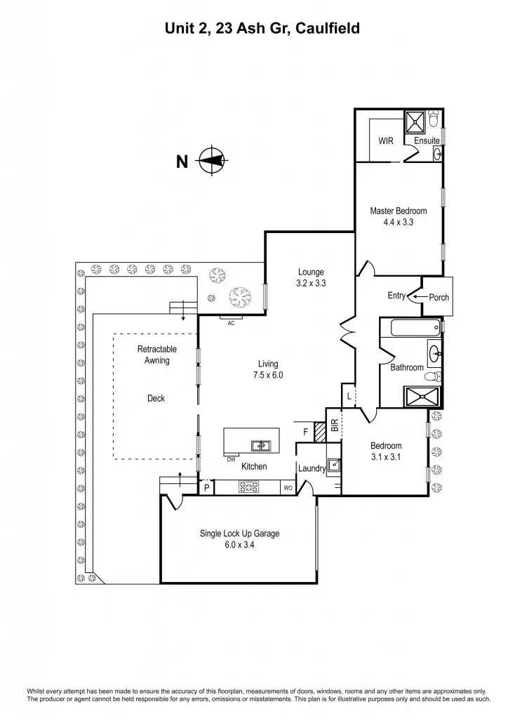Floorplan of Homely townhouse listing, 2/23 Ash Grove, Caulfield VIC 3162