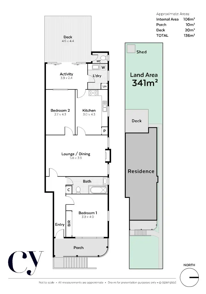 Floorplan of Homely semi-detached listing, 49A Connolly Street, Wembley WA 6014