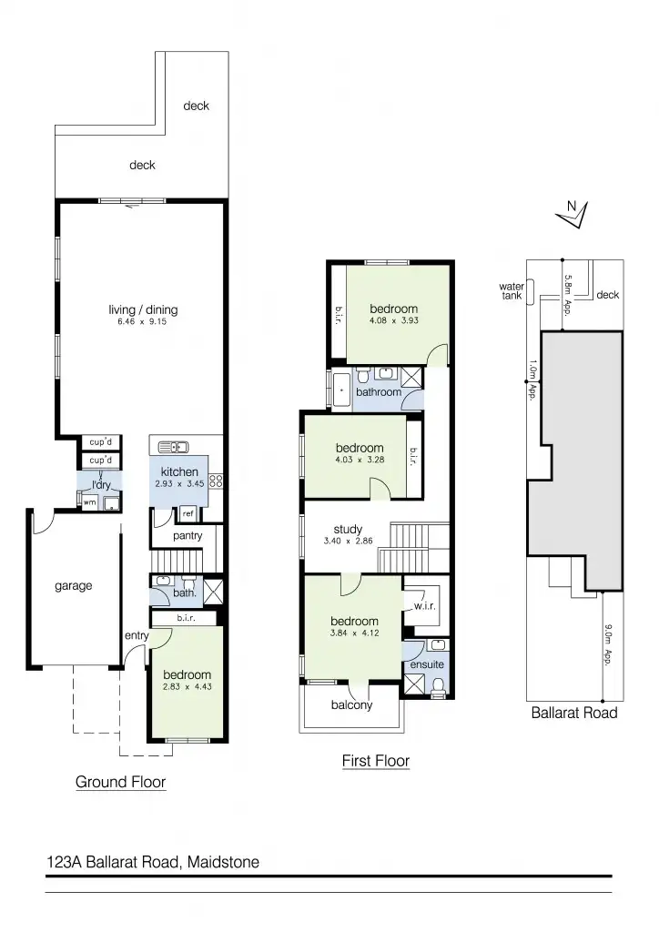 Floorplan of Homely townhouse listing, 123A Ballarat Road, Maidstone VIC 3012