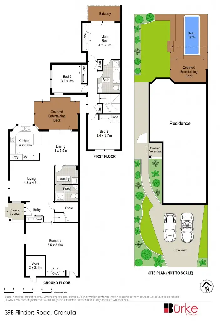 Floorplan of Homely semi-detached listing, 39B Flinders Road, Cronulla NSW 2230