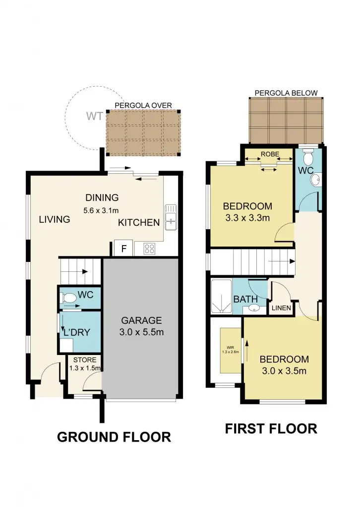 Floorplan of Homely townhouse listing, 5/11 Moani Street, Wallsend NSW 2287