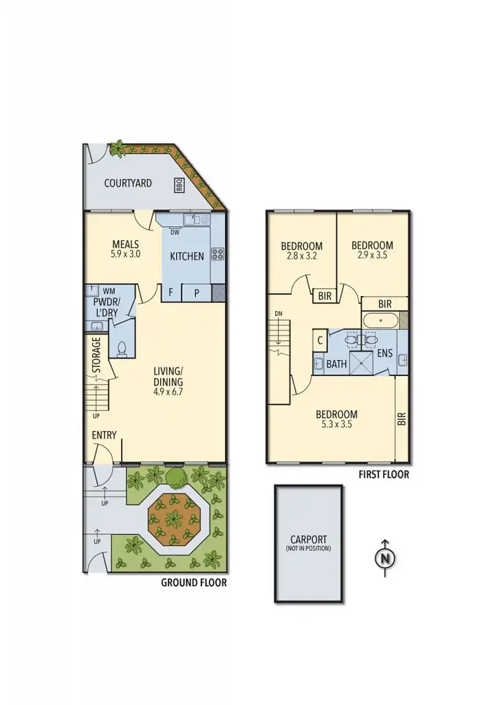 Floorplan of Homely townhouse listing, 10 Ievers Street, Parkville VIC 3052