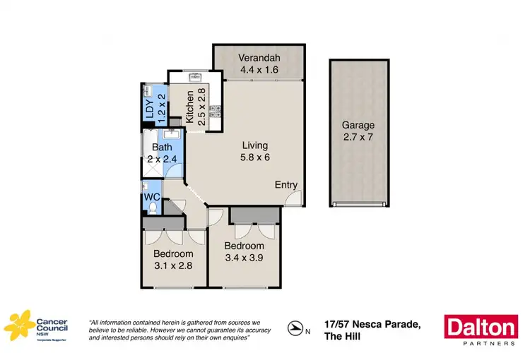 Floorplan of Homely apartment listing, 17/57 Nesca Parade, The Hill NSW 2300