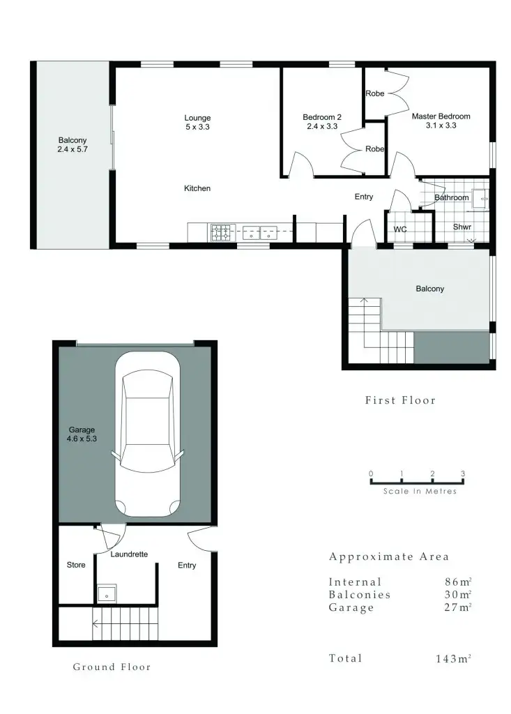 Floorplan of Homely apartment listing, 23 Little Lefroy Lane, South Fremantle WA 6162