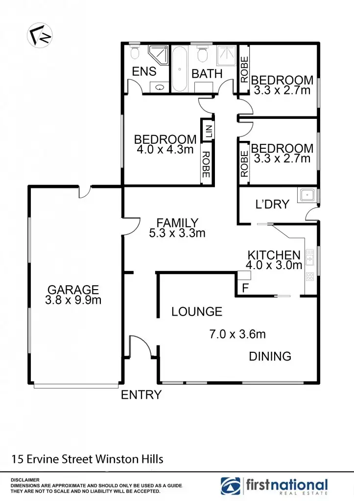 Floorplan of Homely house listing, 15 Ervine Street, Winston Hills NSW 2153