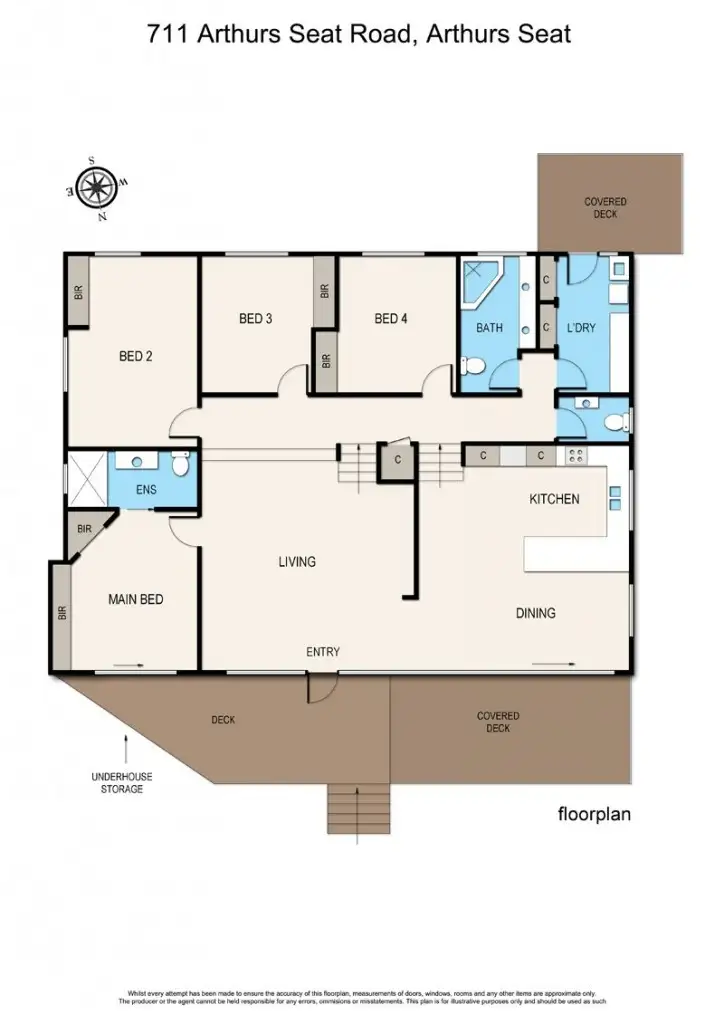 Floorplan of Homely house listing, 711 Arthurs Seat Road, Arthurs Seat VIC 3936