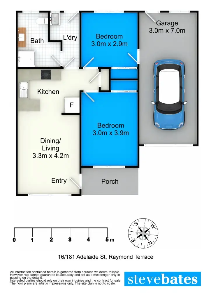 Floorplan of Homely unit listing, 16/181 Adelaide Street, Raymond Terrace NSW 2324