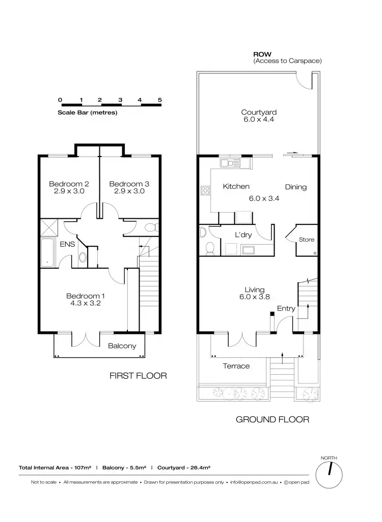 Floorplan of Homely townhouse listing, 13 Hicks Street, North Fremantle WA 6159