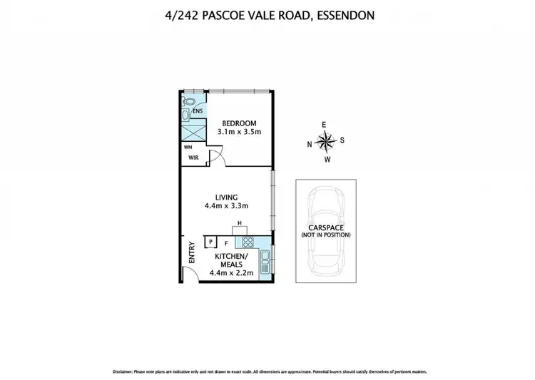Floorplan of Homely unit listing, 4/242 Pascoe Vale Road, Essendon VIC 3040