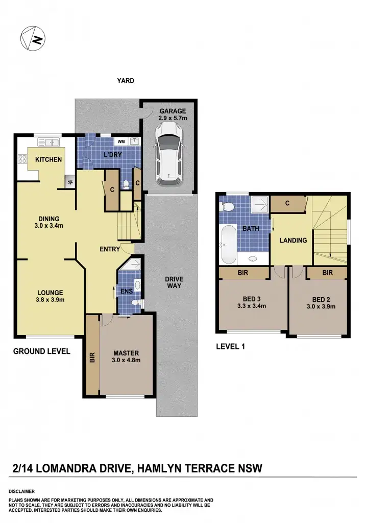 Floorplan of Homely townhouse listing, 2/14 Lomandra Terrace, Hamlyn Terrace NSW 2259