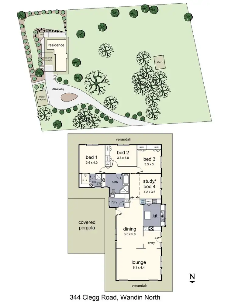 Floorplan of Homely house listing, 344 Clegg Road, Wandin North VIC 3139