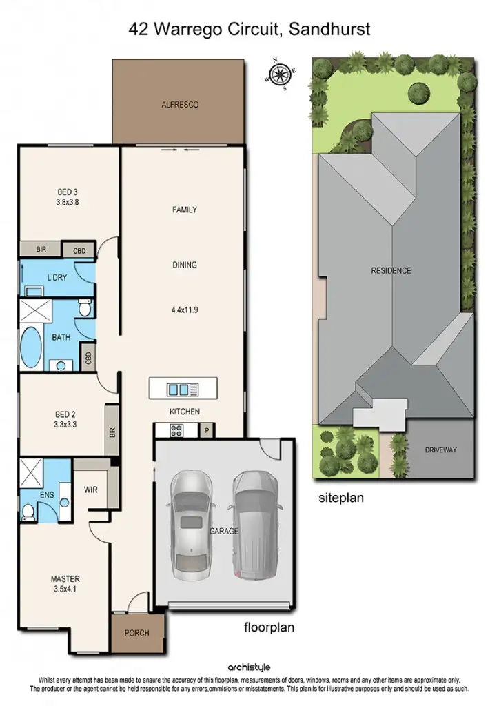 Floorplan of Homely house listing, 42 Warrego Circuit,, Sandhurst VIC 3977