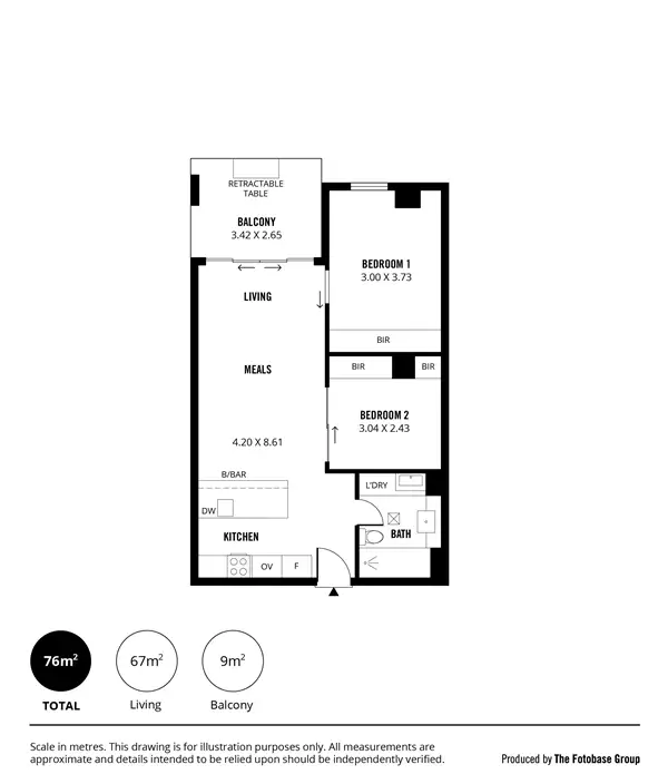 Floorplan of Homely apartment listing, 408/50 Sturt Street, Adelaide SA 5000