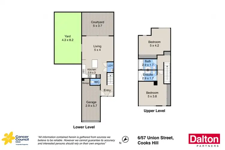 Floorplan of Homely townhouse listing, 6/57 Union Street, Cooks Hill NSW 2300