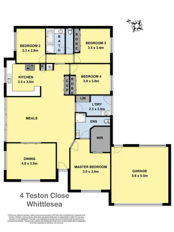 Floorplan of Homely house listing, 4 Teston Close, Whittlesea VIC 3757