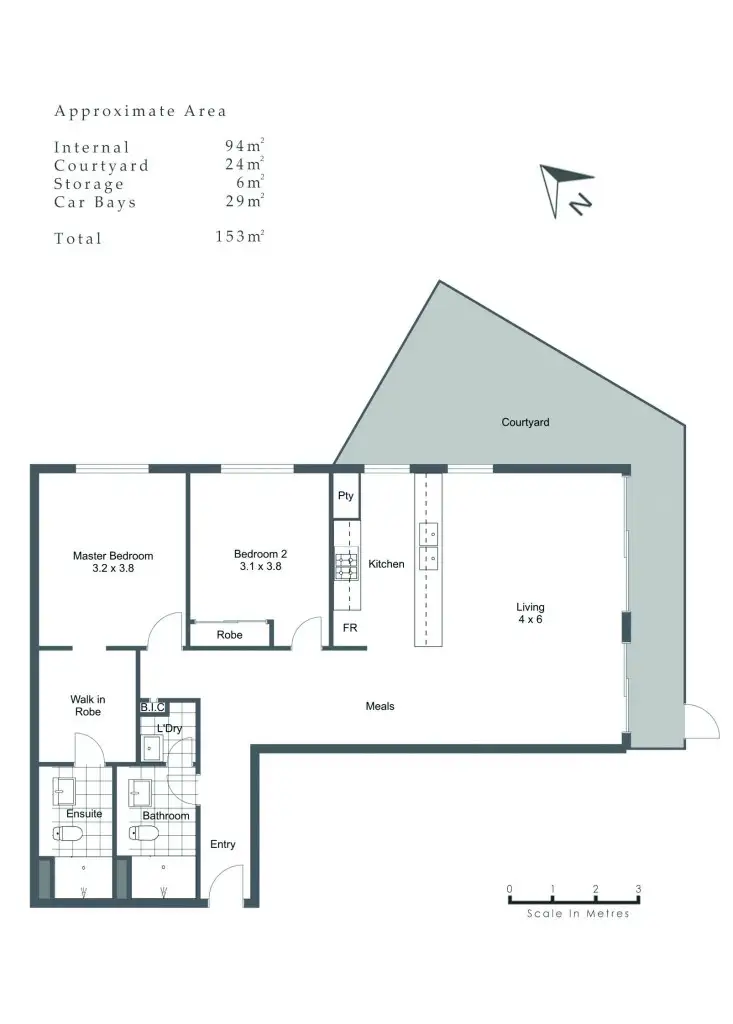 Floorplan of Homely unit listing, 33/1 Freshwater Parade, Claremont WA 6010