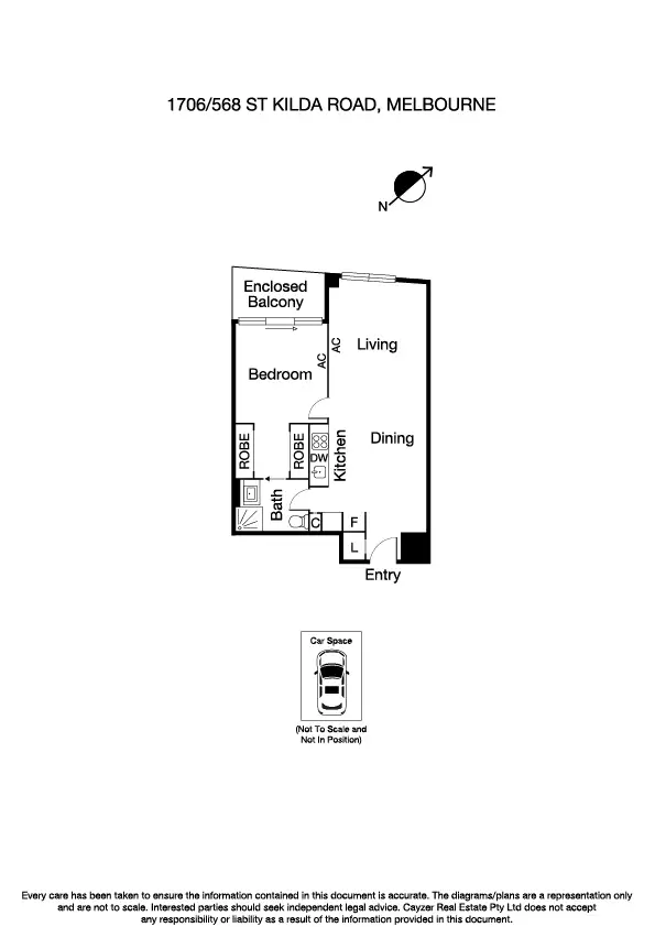 Floorplan of Homely apartment listing, 1706/568 St Kilda Road, Melbourne VIC 3004