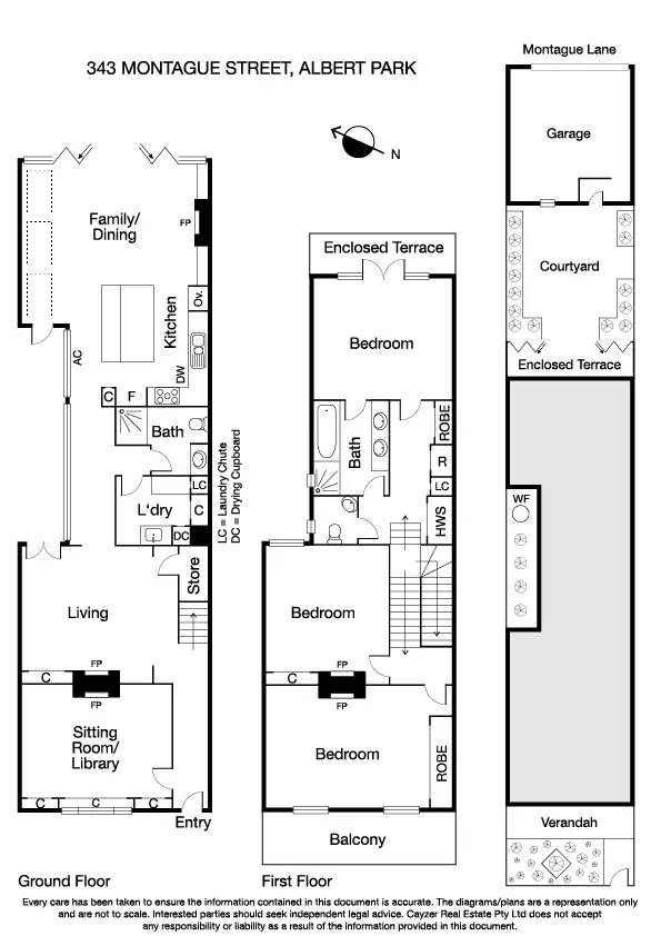Floorplan of Homely house listing, 343 Montague Street, Albert Park VIC 3206