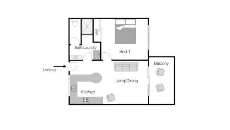 Floorplan of Homely unit listing, 10/83-85 Moore Street, Trinity Beach QLD 4879