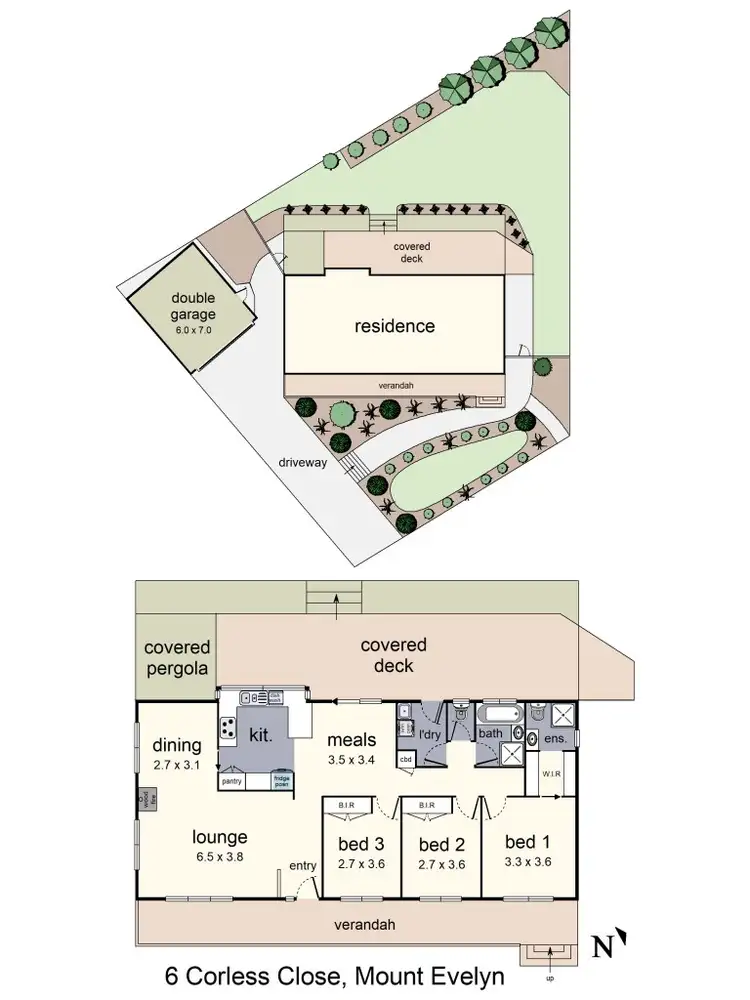 Floorplan of Homely house listing, 6 Corless Close, Mount Evelyn VIC 3796