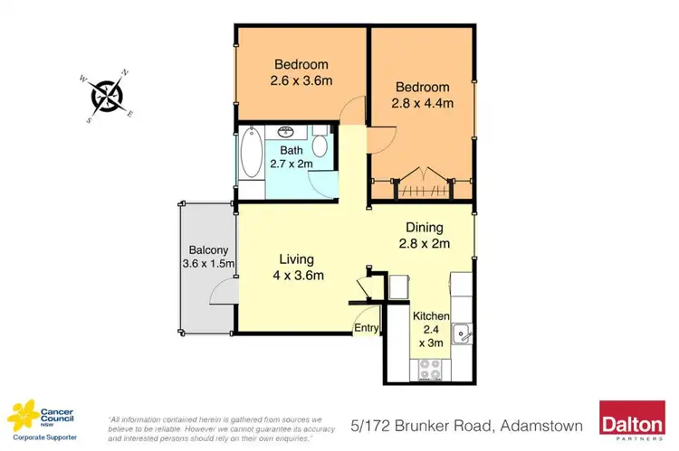 Floorplan of Homely unit listing, 5/172 Brunker Road, Adamstown NSW 2289