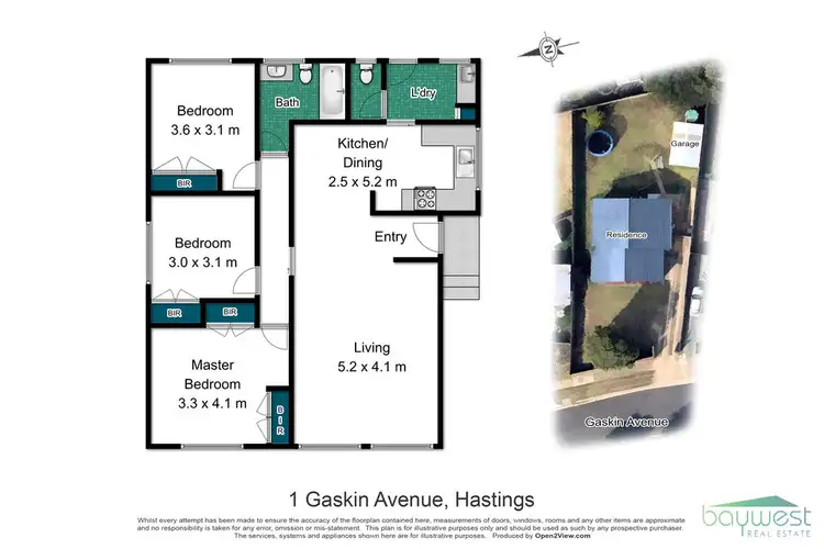Floorplan of Homely house listing, 1 Gaskin Avenue, Hastings VIC 3915