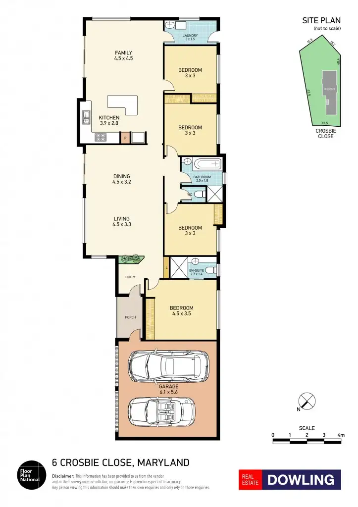 Floorplan of Homely house listing, 6 Crosbie Close, Maryland NSW 2287