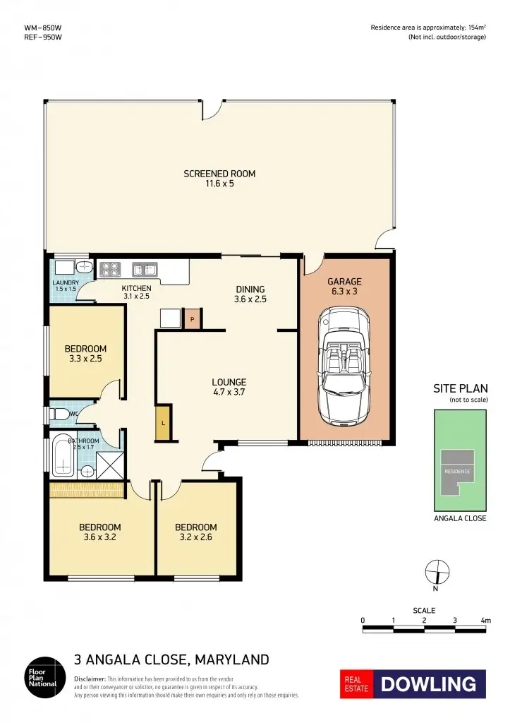 Floorplan of Homely house listing, 3 Angala Close, Maryland NSW 2287