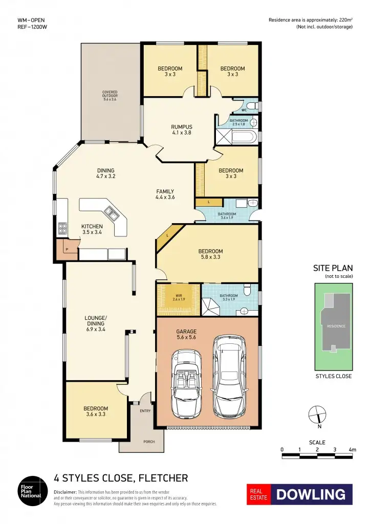 Floorplan of Homely house listing, 4 Styles Close, Fletcher NSW 2287