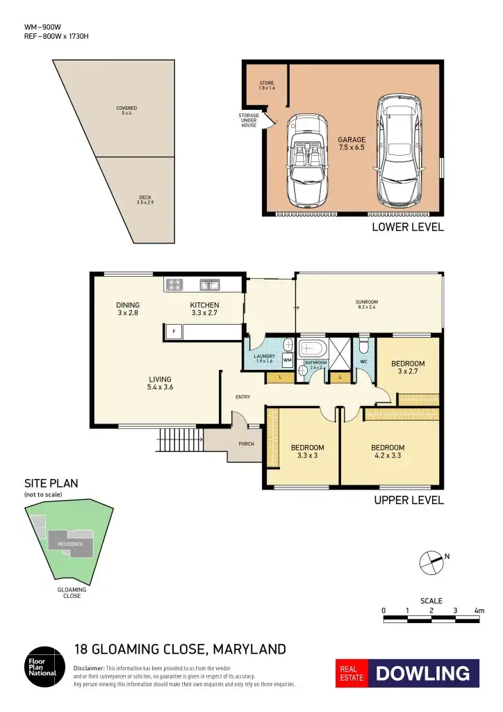 Floorplan of Homely house listing, 18 Gloaming Close, Maryland NSW 2287