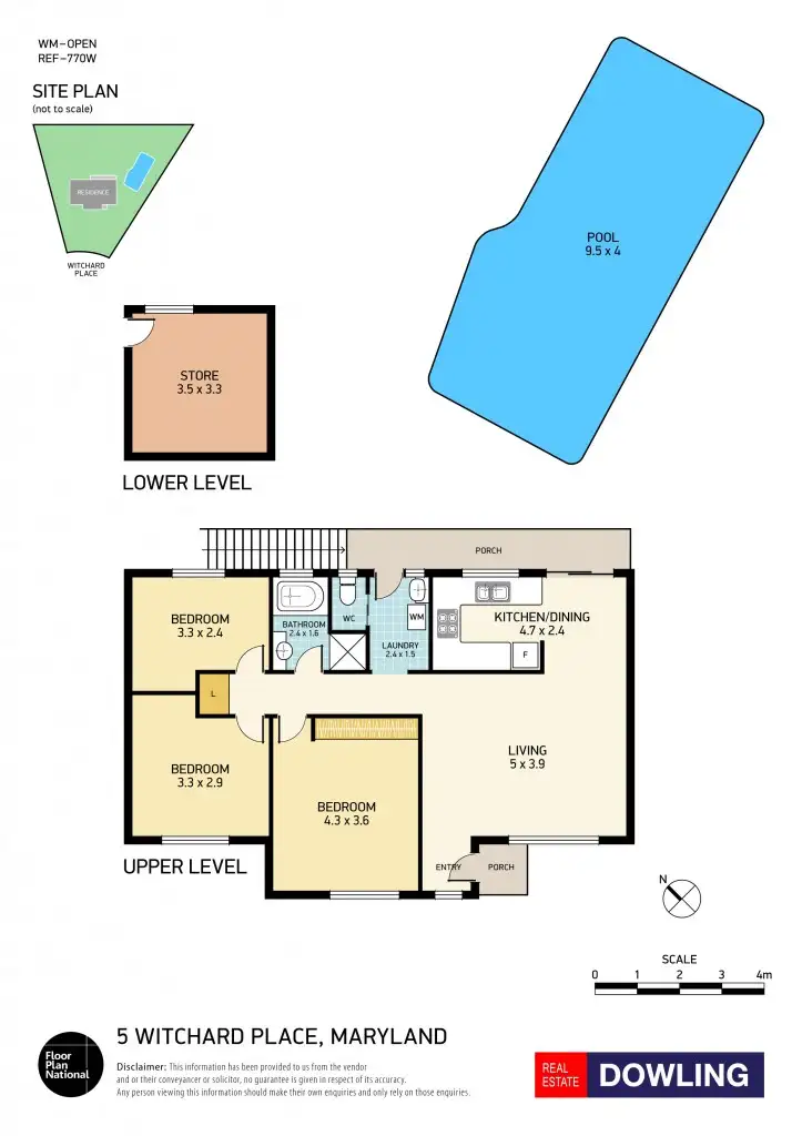 Floorplan of Homely house listing, 5 Witchard Place, Maryland NSW 2287