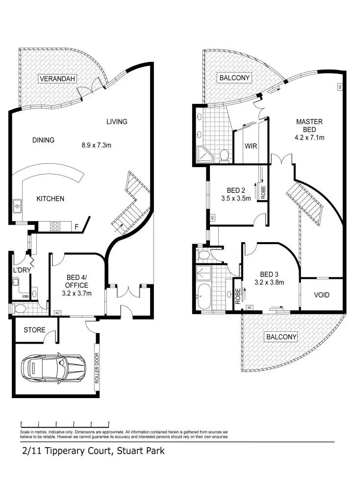Floorplan of Homely townhouse listing, 2/11 Tipperary Court, Stuart Park NT 820