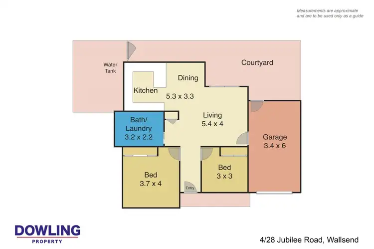 Floorplan of Homely unit listing, 4/28 Jubilee Road, Wallsend NSW 2287