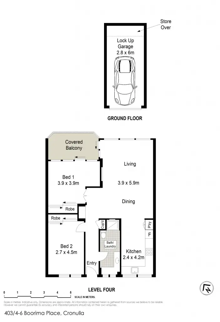 Floorplan of Homely unit listing, 403/4-6 Boorima Place, Cronulla NSW 2230