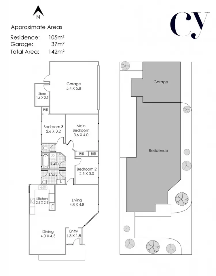 Floorplan of Homely villa listing, 1/24 Samson Street, Fremantle WA 6160