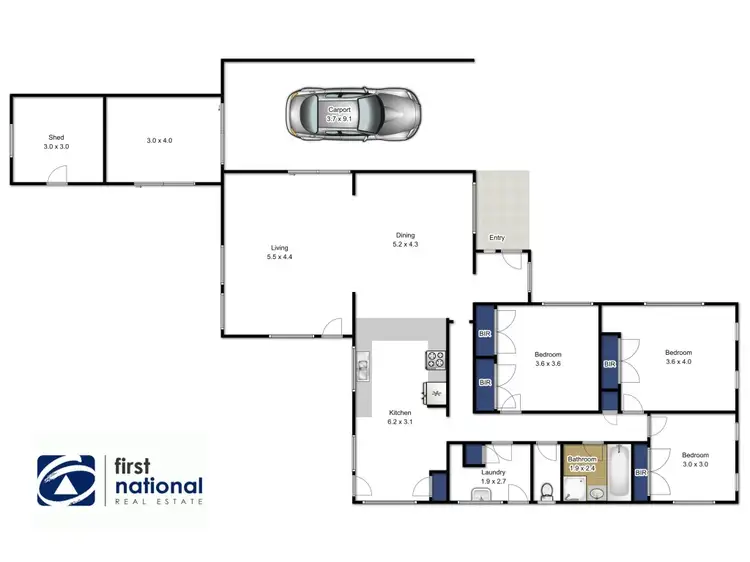 Floorplan of Homely house listing, 46 Hoddle Street, Sale VIC 3850