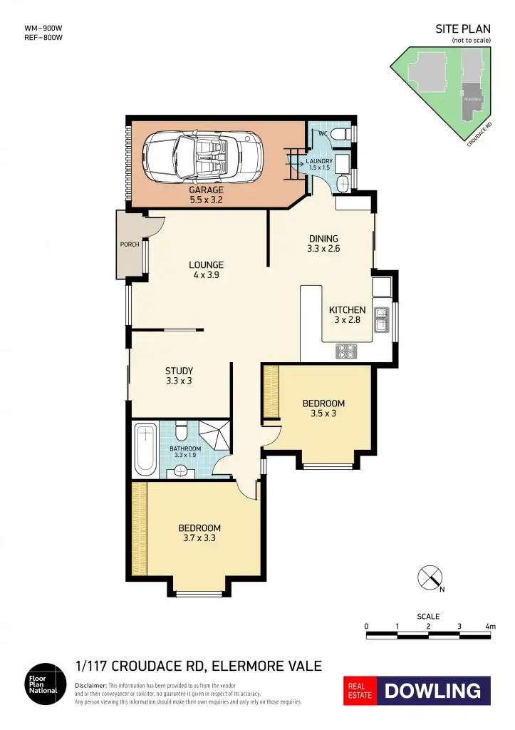 Floorplan of Homely villa listing, 1/117 Croudace Road, Elermore Vale NSW 2287