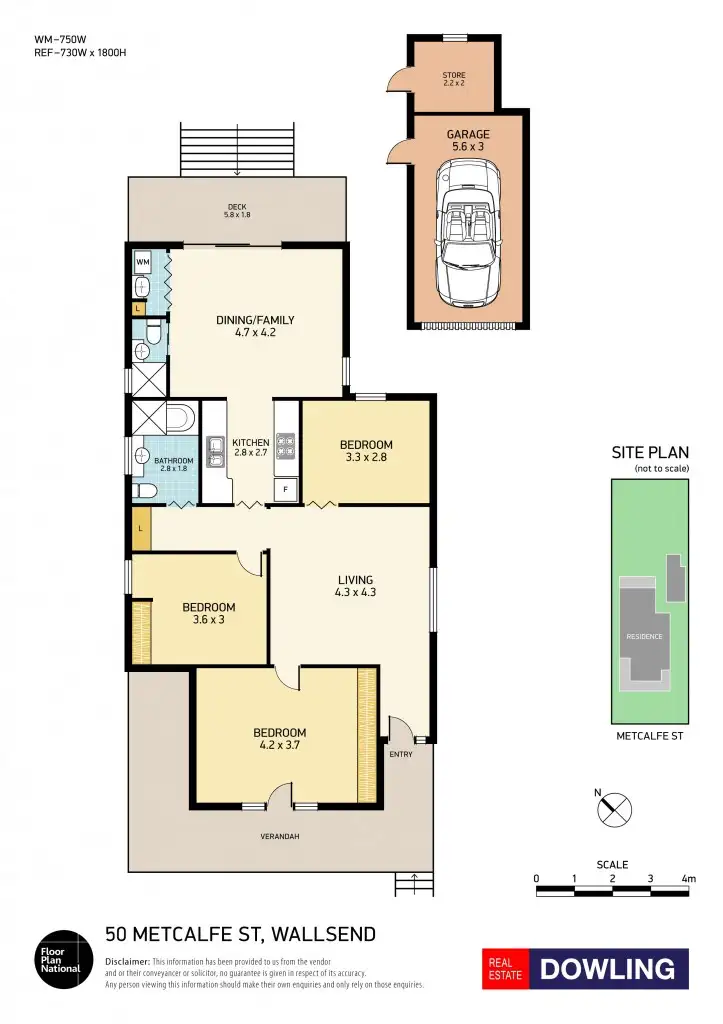 Floorplan of Homely house listing, 50 Metcalfe Street, Wallsend NSW 2287