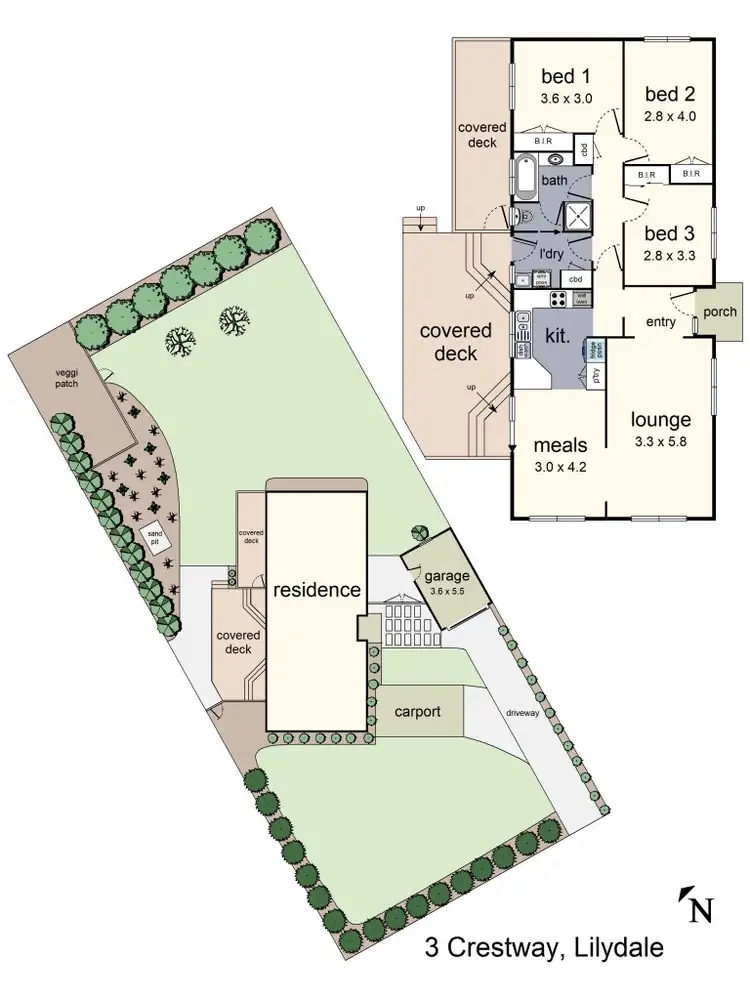 Floorplan of Homely house listing, 3 Crestway, Lilydale VIC 3140