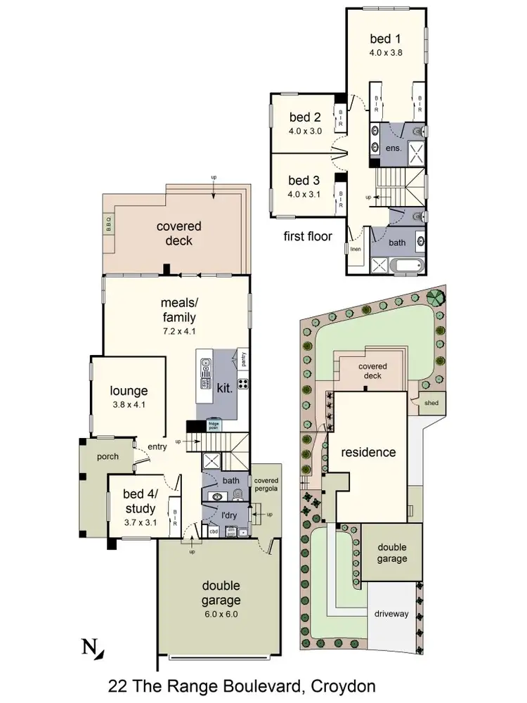 Floorplan of Homely house listing, 22 The Range Boulevard, Croydon VIC 3136