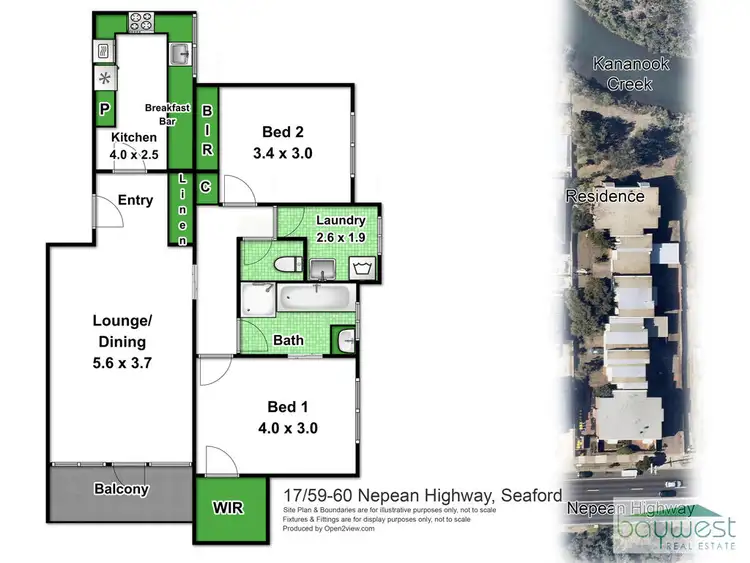 Floorplan of Homely unit listing, 17/59-60 Nepean Hwy, Seaford VIC 3198