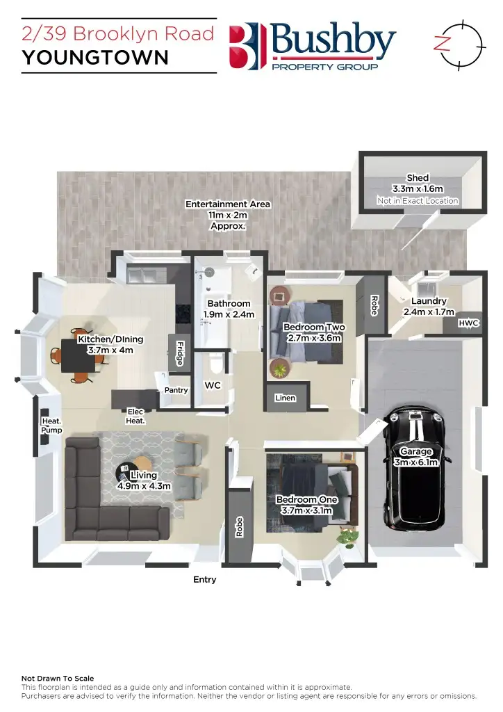 Floorplan of Homely unit listing, 2/39 Brooklyn Road, Youngtown TAS 7249