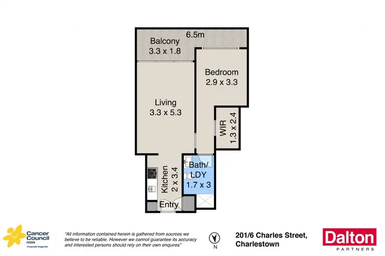 Floorplan of Homely apartment listing, 201/6 Charles Street, Charlestown NSW 2290