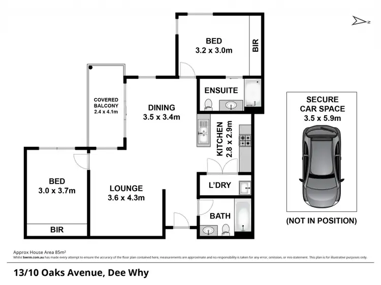 Floorplan of Homely apartment listing, 13/10 Oaks Avenue, Dee Why NSW 2099