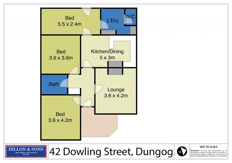 Floorplan of Homely house listing, 42 Dowling Street, Dungog NSW 2420