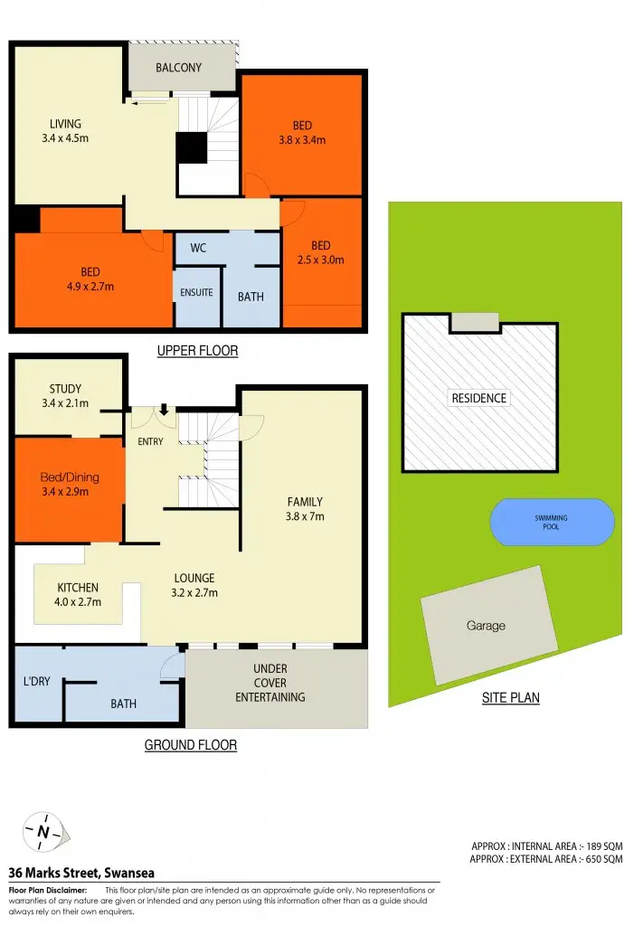 Floorplan of Homely house listing, 36 Marks Street, Swansea NSW 2281