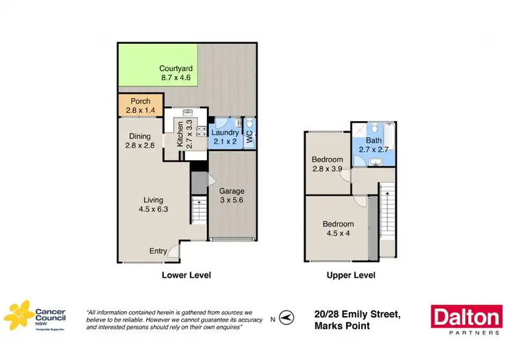 Floorplan of Homely townhouse listing, 20/28 Emily Street, Marks Point NSW 2280