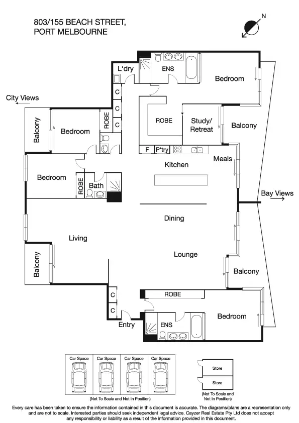 Floorplan of Homely apartment listing, 803/155 Beach Street, Port Melbourne VIC 3207