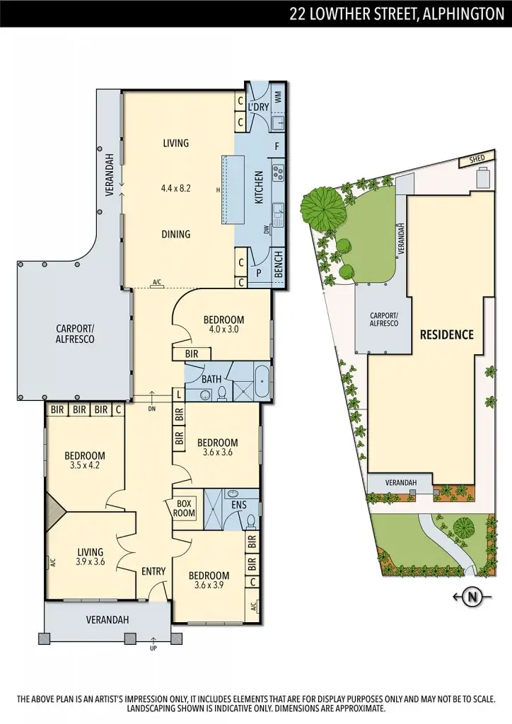Floorplan of Homely house listing, 22 Lowther Street, Alphington VIC 3078