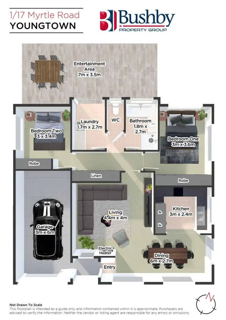 Floorplan of Homely unit listing, 1/17 Myrtle Road, Youngtown TAS 7249